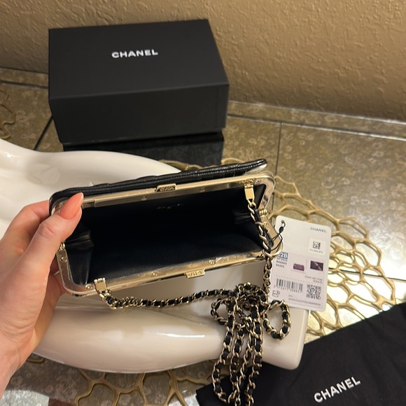 New Chanel Clutch with Gold Chain Full Set - Picture 6 of 11